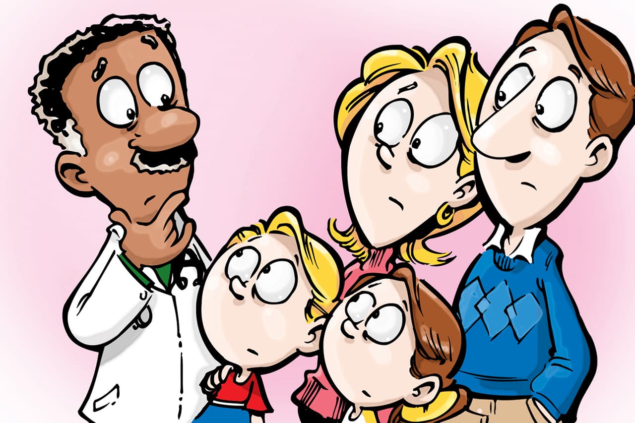 Illustration: a family tree — family history of Primary Immunodeficiency